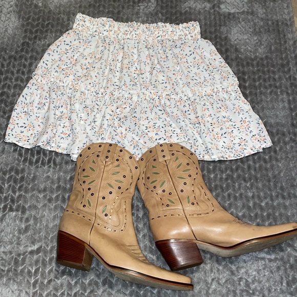 Mercer & Madison Tan Green Genuine Leather Cowgirl Boots.  Size 10‎ - Picture 12 of 12